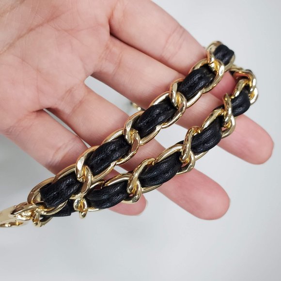 NEW Genuine Leather and chain Wristlet strap - Picture 6 of 7